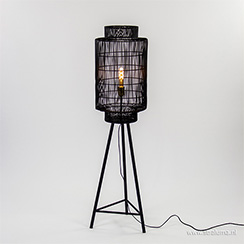 Gruaro Trendy draad-vloerlamp Light & Living zwart met brons Gruaro serie bij Straluma; sfeervolle lampen voor diverse stijlen